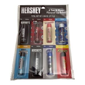 Hershey Candy Flavor 8 Tear & Share Lip Balm Kids Birthday Party Gift Easter